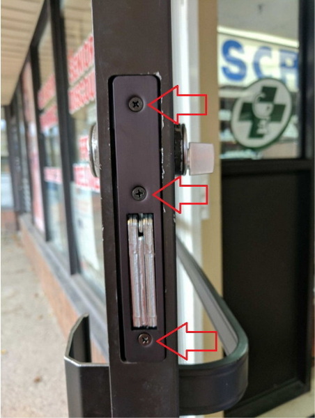 how to tighten all aluminum commercial store front door handle_1