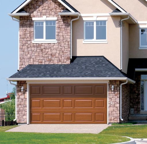 how to paint brown aluminum garage door faux wood_1