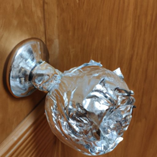 Put Aluminum Foil on silver Door Knobs _3
